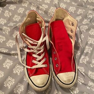 Red high top converse